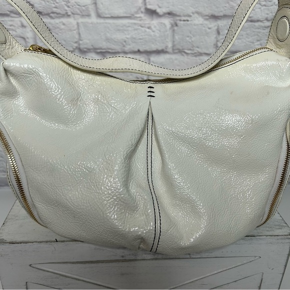 Isabella Fiore White Patent Leather Hobo Bag - Picture 8 of 16